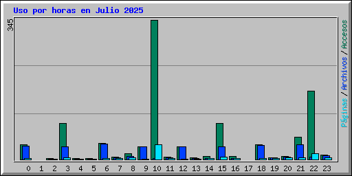 Uso por horas en Julio 2025