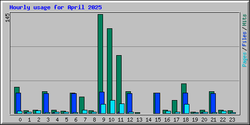 Hourly usage for April 2025