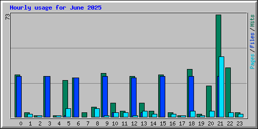 Hourly usage for June 2025