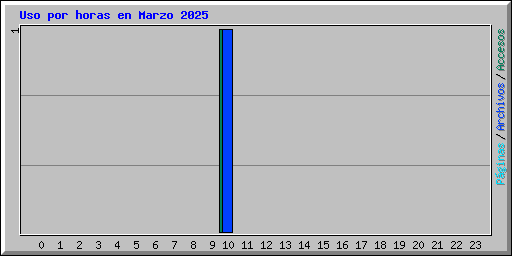 Uso por horas en Marzo 2025