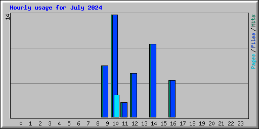 Hourly usage for July 2024