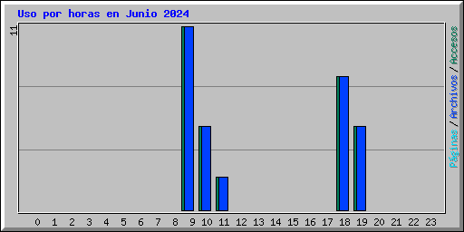 Uso por horas en Junio 2024