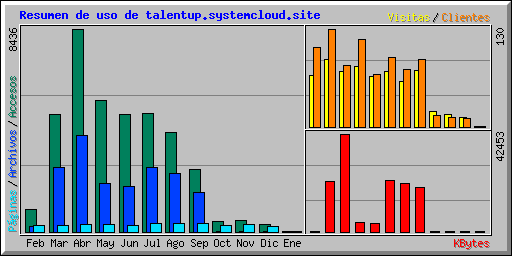 Resumen de uso de talentup.systemcloud.site