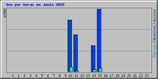 Uso por horas en Junio 2025