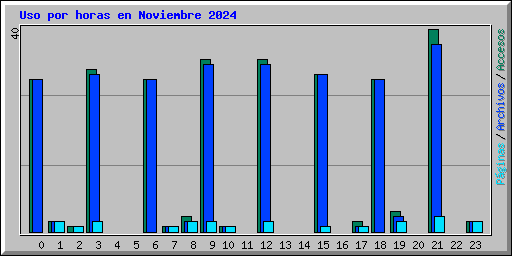Uso por horas en Noviembre 2024