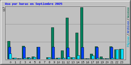 Uso por horas en Septiembre 2025