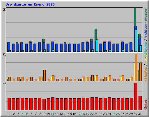 Uso diario en Enero 2025