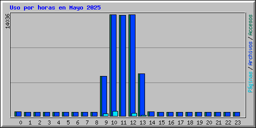 Uso por horas en Mayo 2025