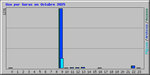 Uso por horas en Octubre 2025
